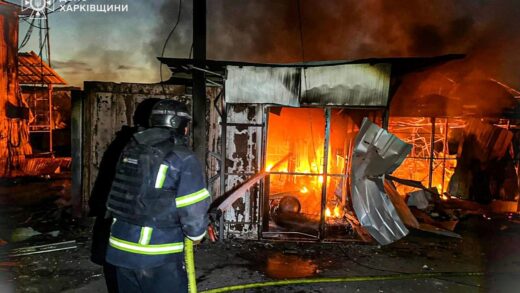 Новини України - На Харківщині загорівся ринок через атаку дронів