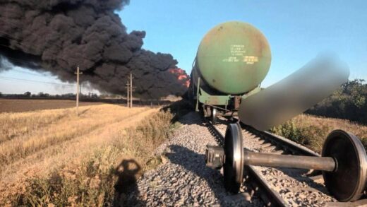 Новини України - З'явились кадри знищення поїзду РФ на Запоріжжі